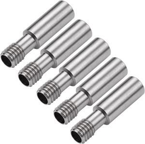 CREALITY Parts 5pcs Metal Heatbreak Throat MK8 Extruder Tube M6 Screw 27mm Length For CR-10/Ender Series 3D Printer Hotend