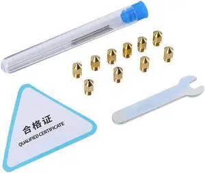 CREALITY 3D Printer Parts 5PCS Nozzle Cleaners Needle+10Pcs Nozzles+1Pcs Wrench Tool Bundle Parts Package