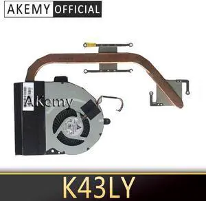 Akemy For ASUS K43LY Laptop CPU GPU Cooling Heatsink FAN 13N0-LQA0201 100% Tested Fast Ship