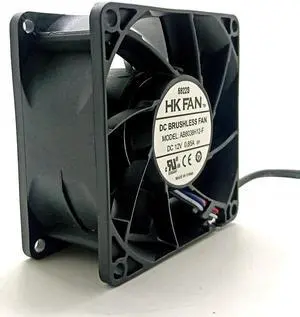 AB8038H12-F 80mm High Speed Air Flow CFM Powerful DC 12V Cooling Fan,for Miner PC Case Cabinets