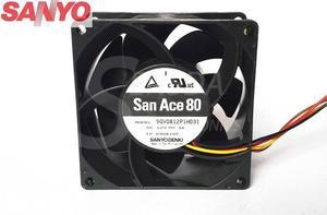 For Sanyo 9GV0812P1H031 8038 80mm 8cm DC 12V 3A high speed winds of fan violence