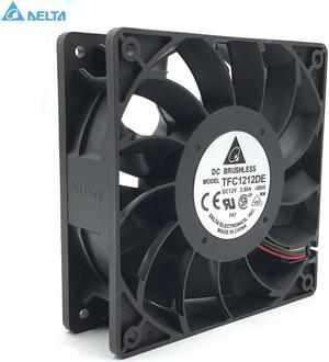 for Delta TFC1212DE 12CM 12038 12V 3.9A 252CFM Winds of Booster PWM Fan Violence For Bitcoin miner Super Cooling