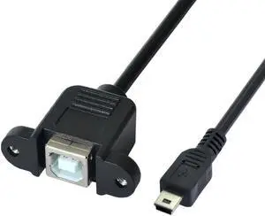 CYDZ USB 2.0 MINI Male to B type Female OTG host CABLE 0.2m