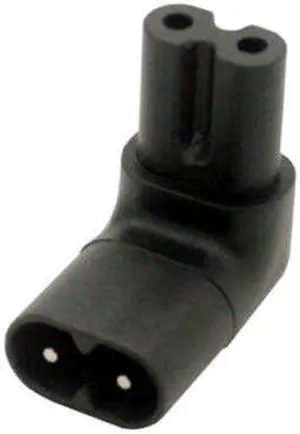 CYDZ   Figure 8 IEC 320 C7 to C8 90 Degree Up Down Angled Right Angle AC Power Adapter