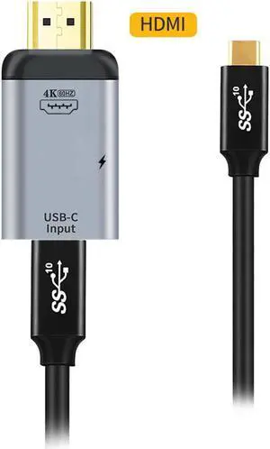 HDTV Sink HDTV & PD Power to 100W 10Gbps Cable & USB-C Type C Female Source Adapter 4K 60hz 1080p for Phone & Laptop
