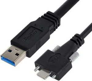 Standard USB3.0 Data Cable Mount Type for Camera Recorder to 8 Meters USB 3.1 Type-C Dual Screws Locking Standard USB3.0 Data Cable Mount Type for Camera Recorder to 8 Meters USB 3.1 Type-C Dual Screws Locking