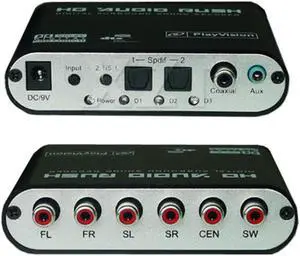 AT 1PCS Rush digital 5.1 Amplifier Analog audio decoder SPDIF Coaxial Stereo to RCA DTS AC3 Converter for XBOX360