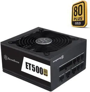 PSU For SILVERSTONE ET500 Full Modular 80plus Gold Silent Fan 500W Power Supply ET500-MG