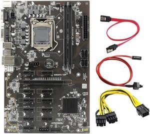 B250 BTC Mining Motherboard 12 PCIE Graphics Slot LGA 1151 DDR4 16G RAM SATA3.0 with 6 to 8 Pin Power Cable+Switch Cable