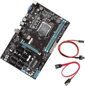 B250 BTC Mining Motherboard with Switch Cable+SATA Cable LGA1151 DDR4 RAM SATA3.0 USB3.0 12 PCI-E Slot for I7/I5/I3 CPU