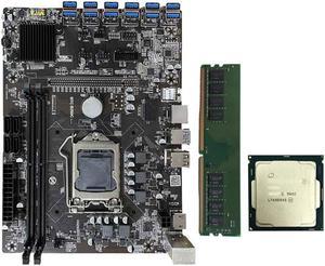 B250 Mining Motherboard with 4G DDR4 DIMM RAM+G3900 CPU 12 USB3.0 to PCIE Graphics Card Slot LGA1151 BTC Motherboard Set