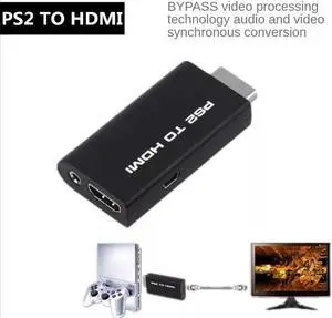 PS2 To HDMI-compatible 480i/480p/576i Audio Video Converter Adapter with 3.5mm Audio Output Supports All PS2 Display Modes