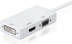 Mini Display Port To HDMI-compatible DVI VGA 3-in-1 DP To HDMI-compatible Female Converter Adapter Cable for Mac Apple Air Pro Mini Display Port To HDMI-compatible DVI VGA 3-in-1 DP To HDMI-compatible Female Converter Adapter Cable for Mac Apple Air Pro