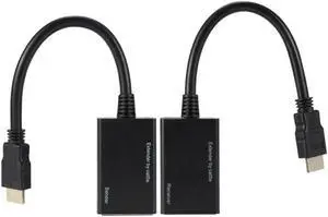 1080p Up To 100ft (30M) Over RJ45 CAT5e CAT6 UTP LAN Ethernet Extender Repeater HDMI-compatible Compliant By CAT5e CAT6 Cable