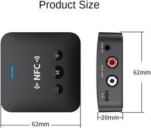 Bluetooth 5.0 Receiver Transmitter RCA Audio Receiver 3.5mm AUX Jack Music Wireless Adapter with Mic NFC for Car TV Speakers