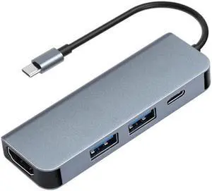 4 In 1 USB-C Hub Multifunctional Adapter with 4K HDMI-compatible2 USB 3.0 Ports Compatible for Laptops Macbook Pro Air 4 In 1 USB-C Hub Multifunctional Adapter with 4K HDMI-compatible2 USB 3.0 Ports Compatible for Laptops Macbook Pro Air