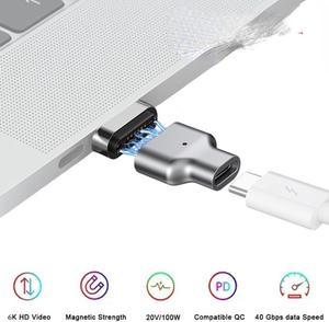 Magnetic USB C Adapter 24Pins Type C Connector PD 100W Fast Charging 40Gbp/s Converter for Thunderbolt 3 MacBook IPad Pro Switch