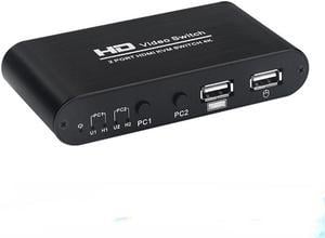 HDMI-compatible KVM 2-port Switch 4Kx2K Ultra HD USB HDMI KVM Switch Splitter