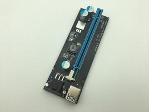 Riser VER006C Black PCI-E 1x to 16x PCI-E Riser Card 60cm USB 3.0 Cable SATA to 6Pin Power for BTC Bitcoin Mining Antminer Miner