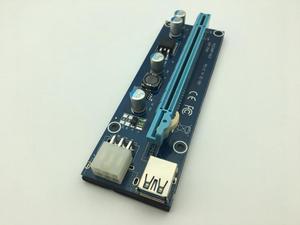 Riser Card PCI-E 1x to 16x PCI Express Riser Card USB 3.0 Cable SATA to IDE Molex 6Pin Power Cable for BTC Antminer Miner Mining