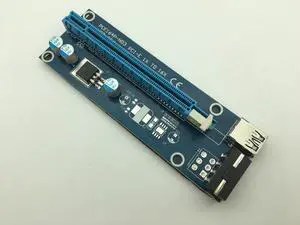 Riser PCI-E Extender PCI Express Riser Card 1x to 16x USB3.0 SATA to 4Pin IDE Molex Power for BTC Miner Machine Antminer Mining Riser PCI-E Extender PCI Express Riser Card 1x to 16x USB3.0 SATA to 4Pin IDE Molex Power for BTC Miner Machine Antminer Mining
