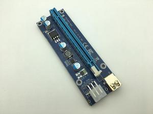 Riser VER009S 0.6M LED PCIE PCI-E 1X to 16X Riser Card 15Pin SATA to 6Pin Power Gold plated USB 3.0 for BTC Bitcoin Miner Mining