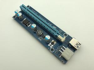 VER006C Riser Card PCI-E 1x to 16x PCI Express Riser USB 3.0 Cable SATA to 6Pin IDE Power Supply for BTC Mining Miner Antminer