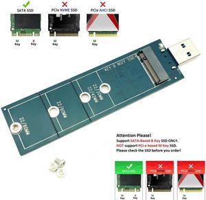 1PCS M.2 to USB Adapter B Key M.2 SSD Adapter USB 3.0 No Cable Needed USB to 2280 M2 SSD Drive Adapter NGFF Converter SSD Reader