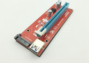 Riser Red VER007S PCI Express Riser Card 1x to 16x PCI-E Extender USB 3.0 Cable 15Pin SATA for BTC Mining Bitcoin Miner Antminer