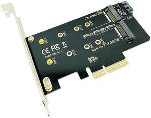 PCIE to M2 Adapter M2 SSD NVME M Key SATA-based B Key to PCI-e 3.0 x 4 Controller Converter Card Support 2280 2260 2242 2230 M.2