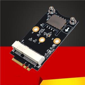 M.2 Wifi Adapter Mini PCIE Wireless Network Card to M2 NGFF Key A+E Wifi Card Raiser with SIM Card Slot for WiFi/WWAN/LTE Module