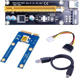 Mini PCIe 1x to PCI Express x16 Riser Card for Laptop External Graphics Card GDC Miner mini PCIe to PCIe Slot for BTC Mining