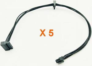 5PCS 45CM Cable MINI 4Pin to 2 SATA Power Supply For Lenovo Motherboard Interface Small 4Pin to Dual SATA SSD Power Supply Cable