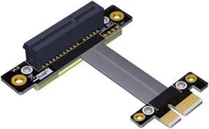 PCIE Riser PCI Express 3.0 High Speed 1X to 4X Flexible Cable Extension Port Adapter Riser Card PC Graphics Card Connector Cable PCIE Riser PCI Express 3.0 High Speed 1X to 4X Flexible Cable Extension Port Adapter Riser Card PC Graphics Card Connector Cable