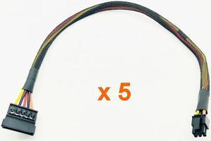 5PCS HDD SSD Power Cable for Dell Vostro 3668 3667 3650 SATA Hard Disk Power Supply SATA to 6Pin Power Adapter Converter Cable