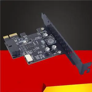 PCI Express 2.0 X1 USB 3.2 Gen1 19Pin + TYPE-E Expansion Card PCIe Front Type-C Adapter Riser Type-E USB3.2 A-KEY 5Gbps Card