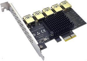 PCI Express Multiplier Riser Card PCIE 1 To 5 Ports USB 3.0 Hub Express 1X 4X 8X 16X Extender Riser For Video Card Miner Mining