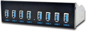 8 Port USB Hub USB3 5.25 USB 3.0 Front Panel Splitters USB 3.0 Hub for PC USB-HUB Multiple USB3.0 HUB Splitter Hubs for Computer