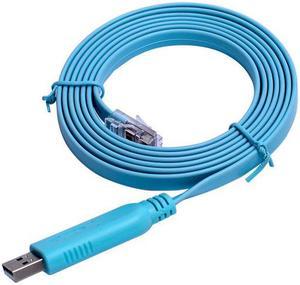 USB Serial RJ45 Console Cable FTDI FT232RL 180cm Blue USB Alibaba-express for Router