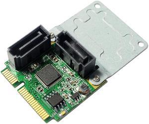 ASM1061 Chipset Mini PCI Express to 2-port SATA3.0 Expansion Card Support SATA HDD SSD