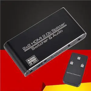 HDMI Splitter 4K HDMI Switch Audio Box 2x2 Adapter with IR Remote HDMI Switcher 2 in 2 out 3D 1080P for PS4/3 TV Box HDMI Switch HDMI Splitter 4K HDMI Switch Audio Box 2x2 Adapter with IR Remote HDMI Switcher 2 in 2 out 3D 1080P for PS4/3 TV Box HDMI Switch