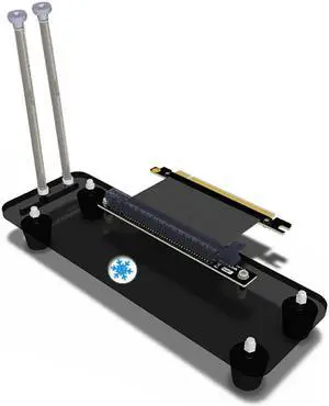 PCI-E 3.0 16X Graphics Card Vertical Kickstand Base Bracket with High Speed PCI-E Riser Extension Cable DIY ATX Case for Mining