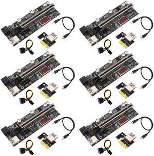 VER 12X/010 Riser PCI Express X16 Temperature 6Pin Power Cabo Riser USB Cable PCIE Riser For Video Card GPU Bitcoin Miner Mining