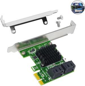 SATA Card Riser 4-port PCI-Express Expansion Card 6Gb PCI-E to SATA 3.0 Card Adapter for SSD IPFS BTC Miner Coin Chia Mining