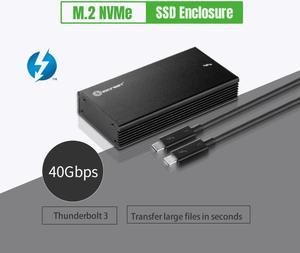 Thunderbolt 3 NVME SSD Enclosure SSD Case Thunderbolt 3 40Gb to NVMe M.2 SSD Enclosure Hard Disk Case Box for Laptop Desktop PC