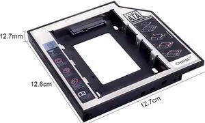 CHIPAL  caddie à disque dur 12.7mm, SATA 3.0, 2.5 pouces, adaptateur + pour ordinateur portable, CD, Optibay