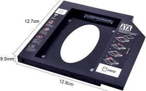 CHIPAL  disque dur SATA 9.5 pour caddie 3.0 pouces, 2ème génération, universel, pour CD, DVD, ROM, Optibay, 2.5mm