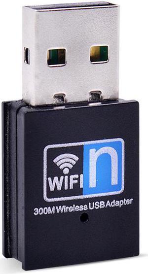 Mini adaptateur récepteur wifi sans fil usb 802.11n, 300mbps, carte réseau compatible avec Windows et Mac pour PC