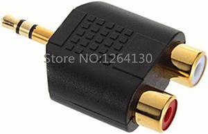 Adaptateur Audio A Points deux 3.5mm, révolution de la Double mère Lotus femelle 3.5mm prise Audio vers 2 RCA