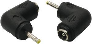 Adaptateur JACK femelle vers DC 5.5x2.1mm, convertisseur mâle 2.5x0.7mm vers DC 5.5x2.1mm, 90 degrés à Angle droit, 2 paquets